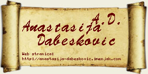 Anastasija Dabesković vizit kartica